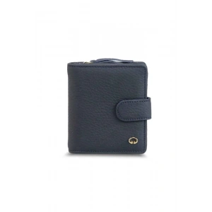 Guard Lacivert  Mat Çok Bölmeli Şık Deri Bayan Cüzdanı