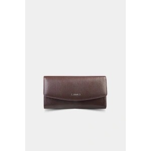 Guard  Mat Kahverengi Fermuarlı Deri Bayan Cüzdanı