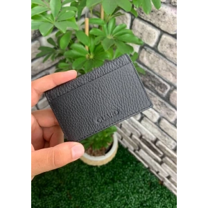 Guard Mat Siyah Deri Kartlık