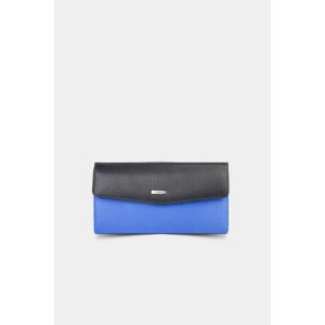 Guard Mavi Siyah Pastel Deri Bayan Cüzdanı