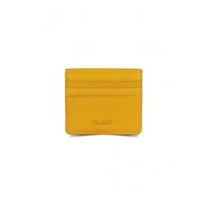 Guard Sarı Patlı Tasarım Deri Kartlık