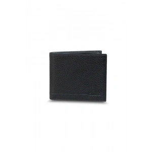 Guard Siyah Çift Pisotlu Yatay Deri Erkek Cüzdanı