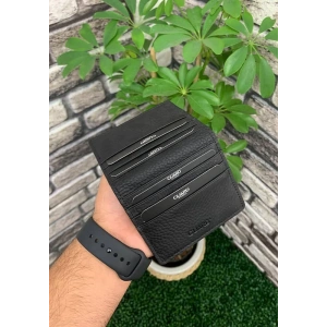 Guard Siyah Patlı Tasarım Deri Kartlık