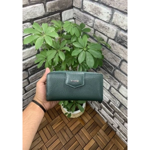 Guard Yeşil Fermuarlı ve Deri Patlı El Portföyü