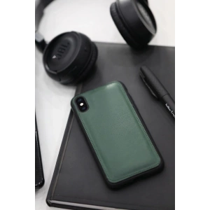 Guard Yeşil Saffiano Deri iPhone X / XS Kılıfı