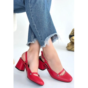 Jecci Bej Cilt Topuklu Ayakkabı