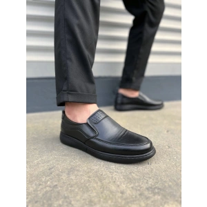 JY0410 Classique Bağcıksız Cilt Erkek Günlük Klasik Ayakkabı CST - Siyah