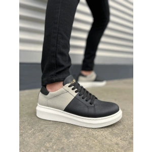 JY151 Boost Bağcıklı Cilt Süet Erkek Günlük Sneaker Ayakkabı CSBT - Siyah/Gri