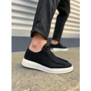 JY170 Tornado Bağcıklı Süet Erkek Günlük Spor Klasik Ayakkabı SBT - Siyah