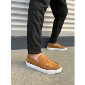 JY180 Estilo X Bağcıksız Süet Erkek Günlük Spor Klasik Ayakkabı SBT - Taba