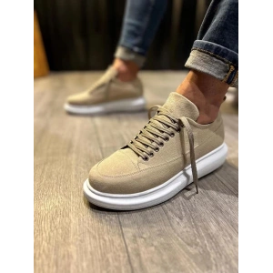 JY914 Drake Bağcıklı Süet Erkek Günlük Sneaker Ayakkabı SBT Krem
