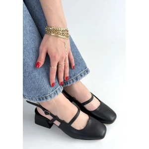 Liva Siyah Cilt Topuklu Ayakkabı