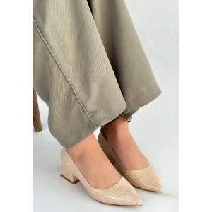 Meort Siyah Rugan Topuklu Ayakkabı