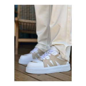 MN2407 - CBT Star-X Erkek Spor Ayakkabı BEYAZ / BEJ