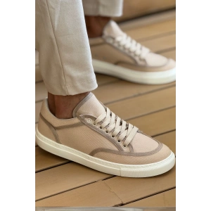 MN2505 - Keten Erkek Ayakkabı BEJ/BEJ