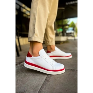 MN979 - Santoni GBT Spor Erkek Ayakkabı BEYAZ/KIRMIZI