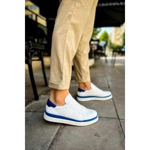 MN979 - Santoni GBT Spor Erkek Ayakkabı BEYAZ/MAVI