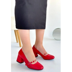 Tino Bej Cilt Topuklu Ayakkabı