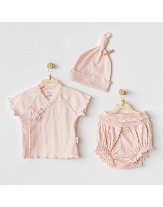 3lü Basic Bebe Takım Salmon