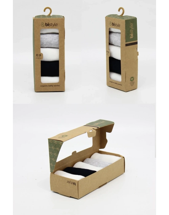 5li Penye Soket Kutulu Basic Çorap 10131 Gri