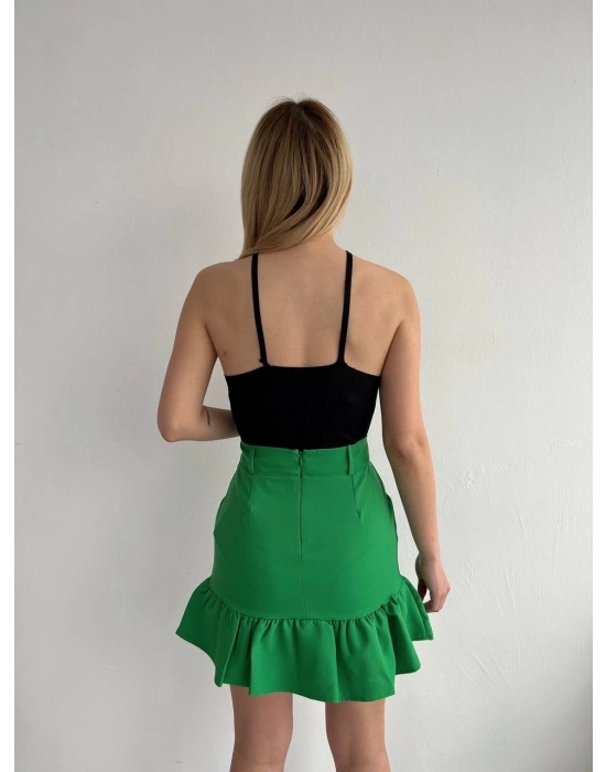 Altı Fırfırlı Etek Yeşil S24817