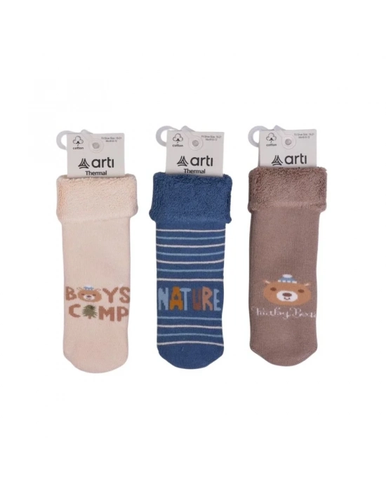 Artı Arıkan Havlu Erkek Bebek Soket Çorap K45911 Asorti