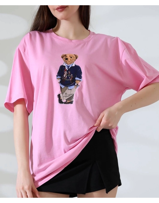 Ayıcıklı Oversize Tişört