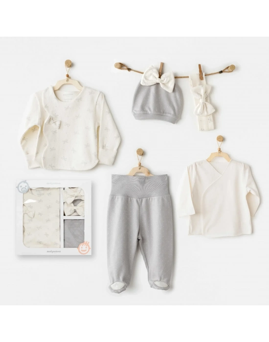 Baby Bow Bliss 5li Hastane Çıkışı Ekru