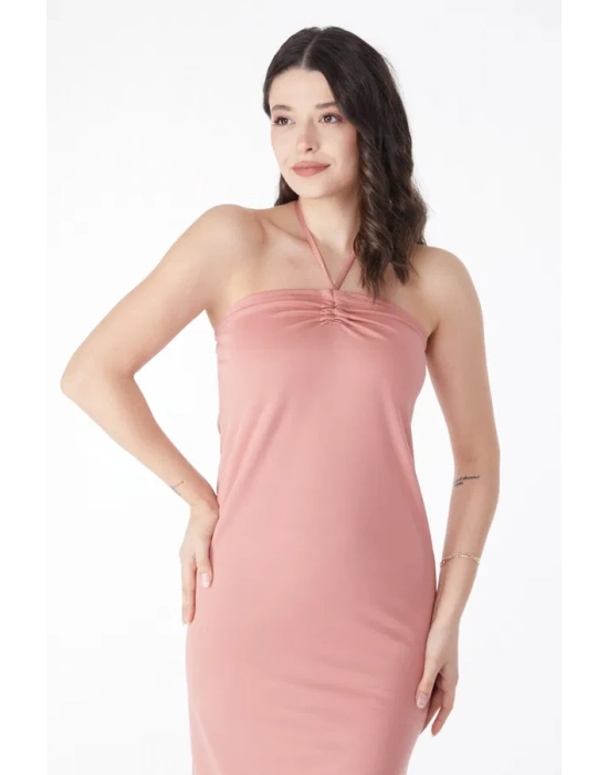 Bağcık Detaylı Abiye Elbise