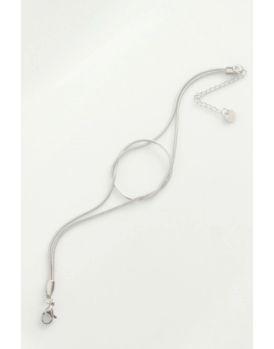 Bamido 316l Çelik Gümüş Renk Düğüm Model Bileklik - Lisinya