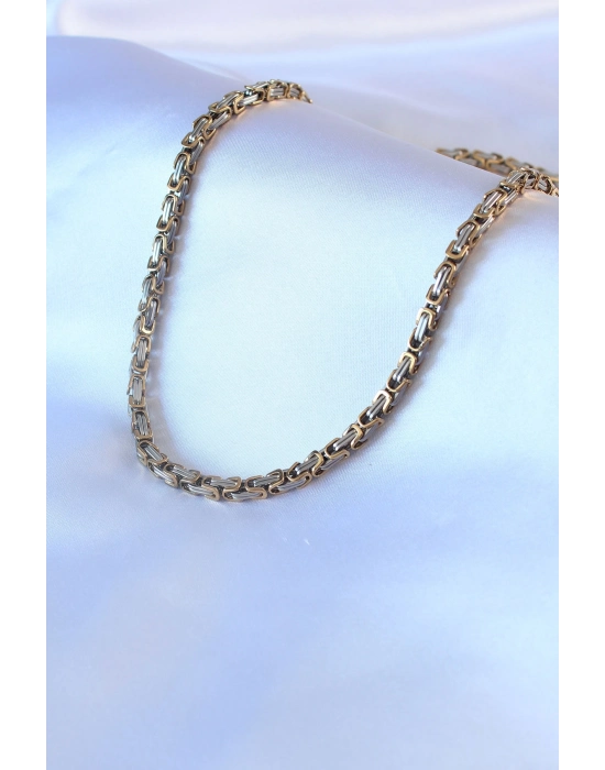 Bamido 316l Çelik Mix Renk Kral Zincir Model Erkek Kolye - Lisinya