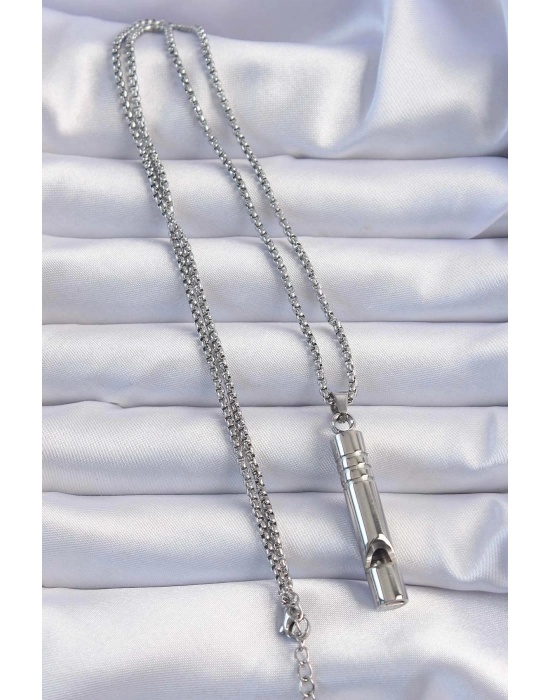 Bamido Acil Durum Düdüğü 316l Çelik Kararma Yapmaz Yüksek Desibel Kolye Unisex - Lisinya