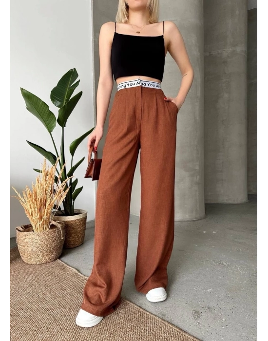 Bamido Flamlı Kahve Pantolon