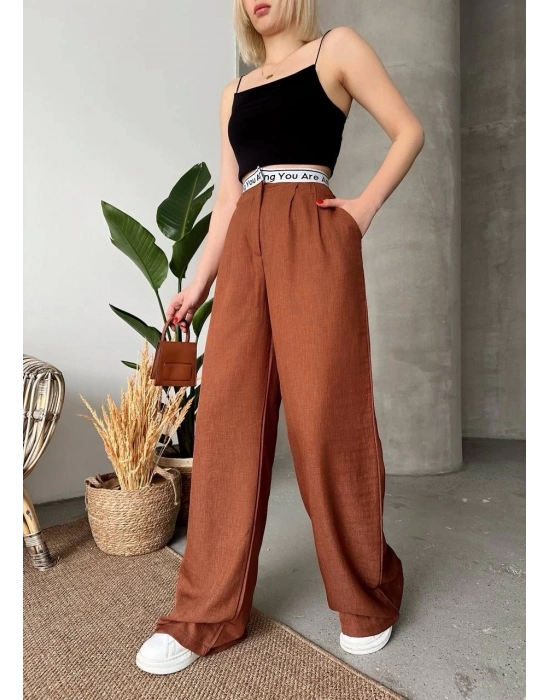 Bamido Flamlı Kahve Pantolon