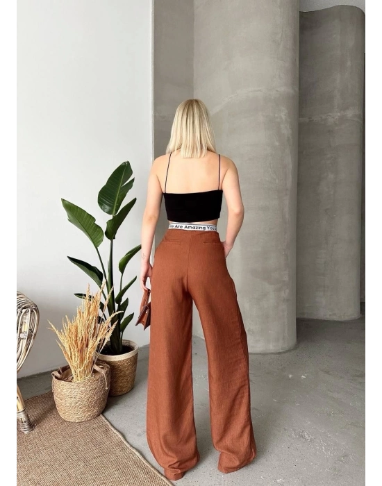 Bamido Flamlı Kahve Pantolon