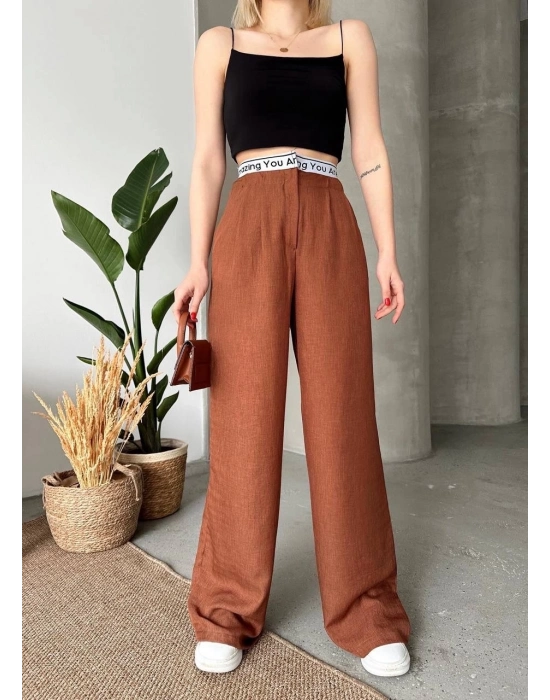 Bamido Flamlı Kahve Pantolon