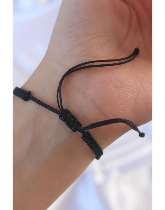 Bamido Gümüş Renk Zirkon Taşlı Taç Figür Makrome Bileklik - Lisinya