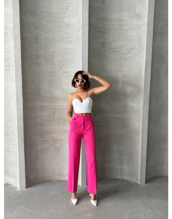 Bamido Palazzo Fuşya Pantolon