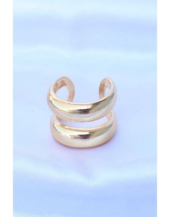 Bamido Pirinç Gold Renk Ayarlanabilir Şerit Yüzük - Lisinya