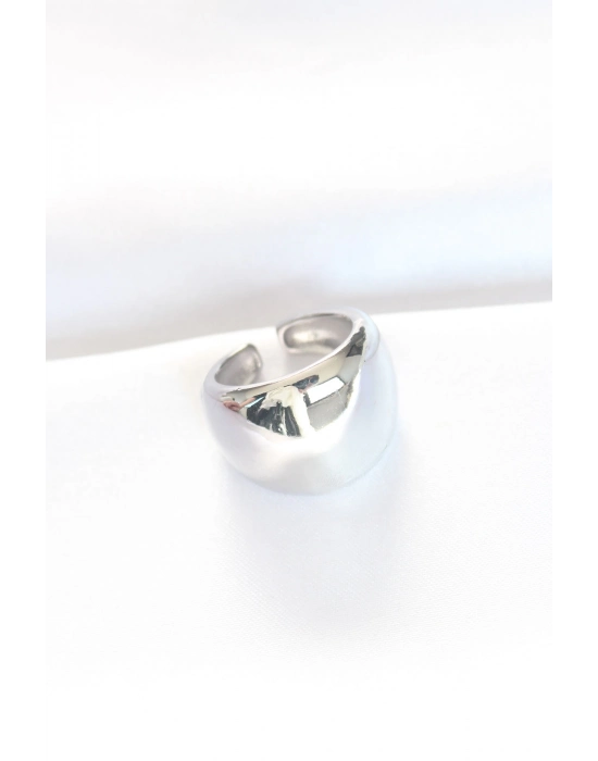 Bamido Silver Renk Ayarlanabilir Bombeli Ayna Yüzük - Lisinya