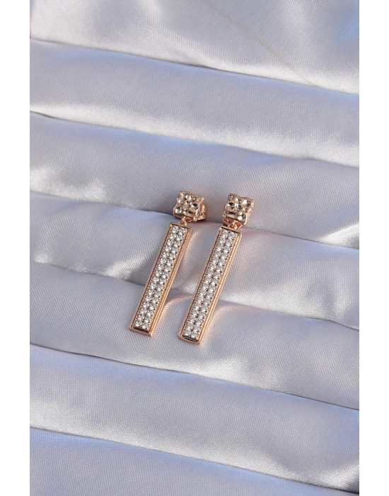 Bamido Xuping Rose Renk Zirkon Taşlı Su Yolu Küpe - Lisinya