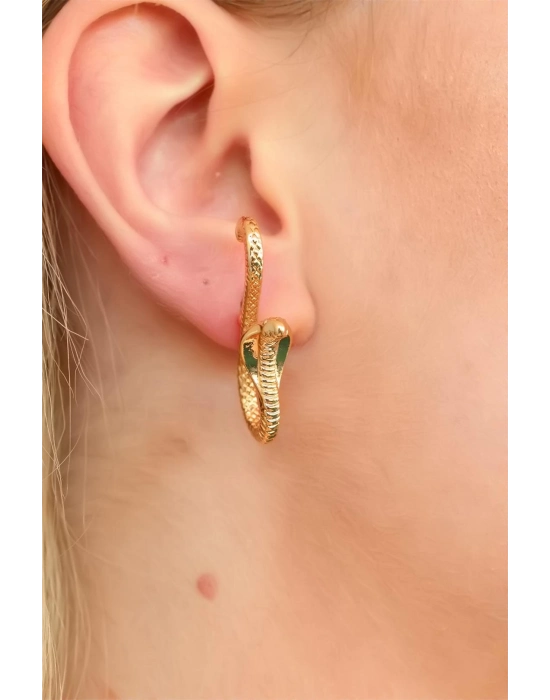 Bamido Yılan Tasarım Bayan Küpe - Lisinya