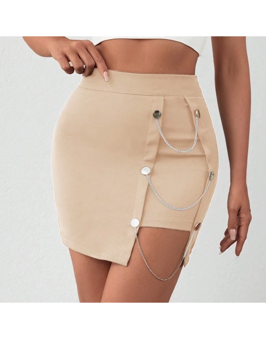 Bamido Zincirli Mini Şortlu Etek