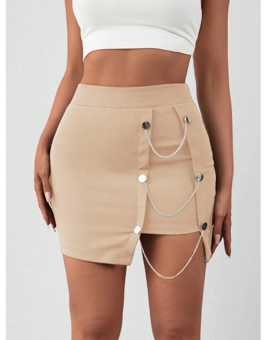 Bamido Zincirli Mini Şortlu Etek