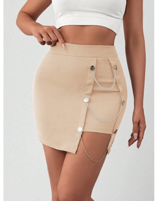 Bamido Zincirli Mini Şortlu Etek