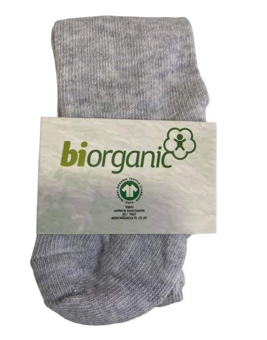 Bibaby Biorganic Klasik Düz Gri Melanj Külotlu Çorap 68460 Gri Melanj