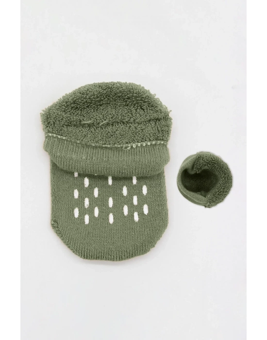 Bistyle 2li Altı Havlu Sneakers Kaymaz Çorap 20501 Nil Bej