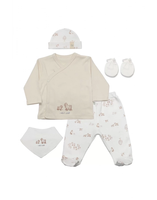 Bistyle Curly Lamb 5li Hastane Çıkışı 12106 Bej Mavi Ekru