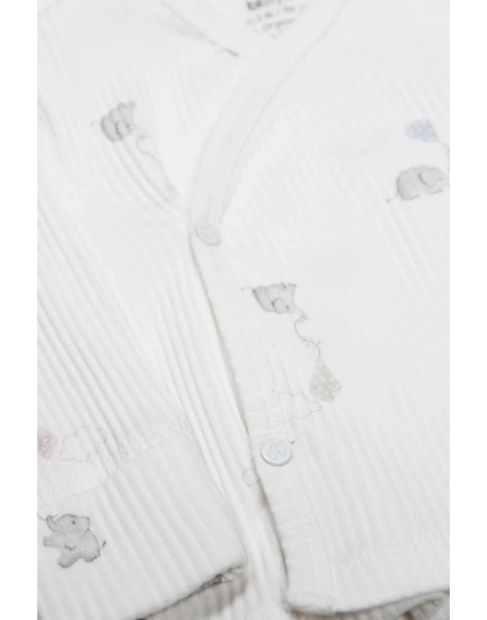 Bistyle Flying Elephant 3lü Zıbın Takım 13111 Ekru Gri