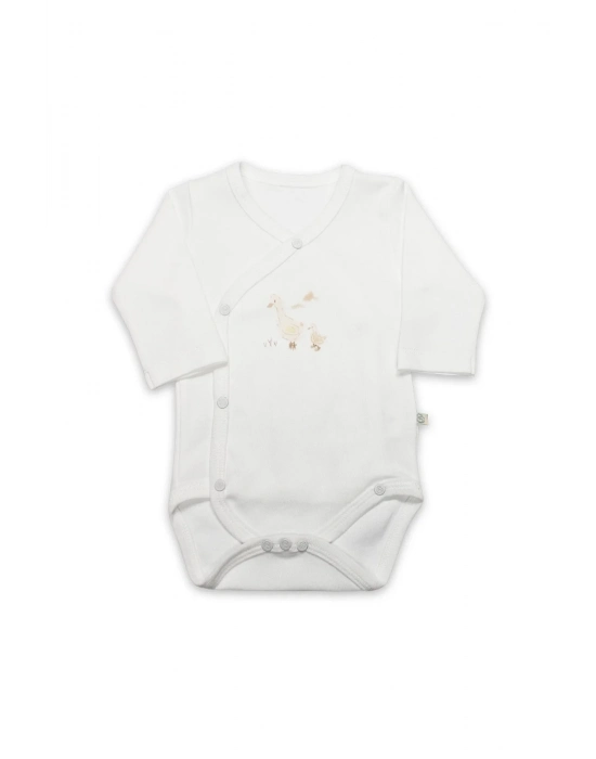 Bistyle Kruvaze  Body Uzun Kol Welcome Baby Duck 17108 Sarı